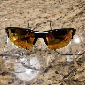 Oakley FLAK 2.0 SCALES Black Gold Polarized Galaxy RUBY Lens Sunglasses EUC